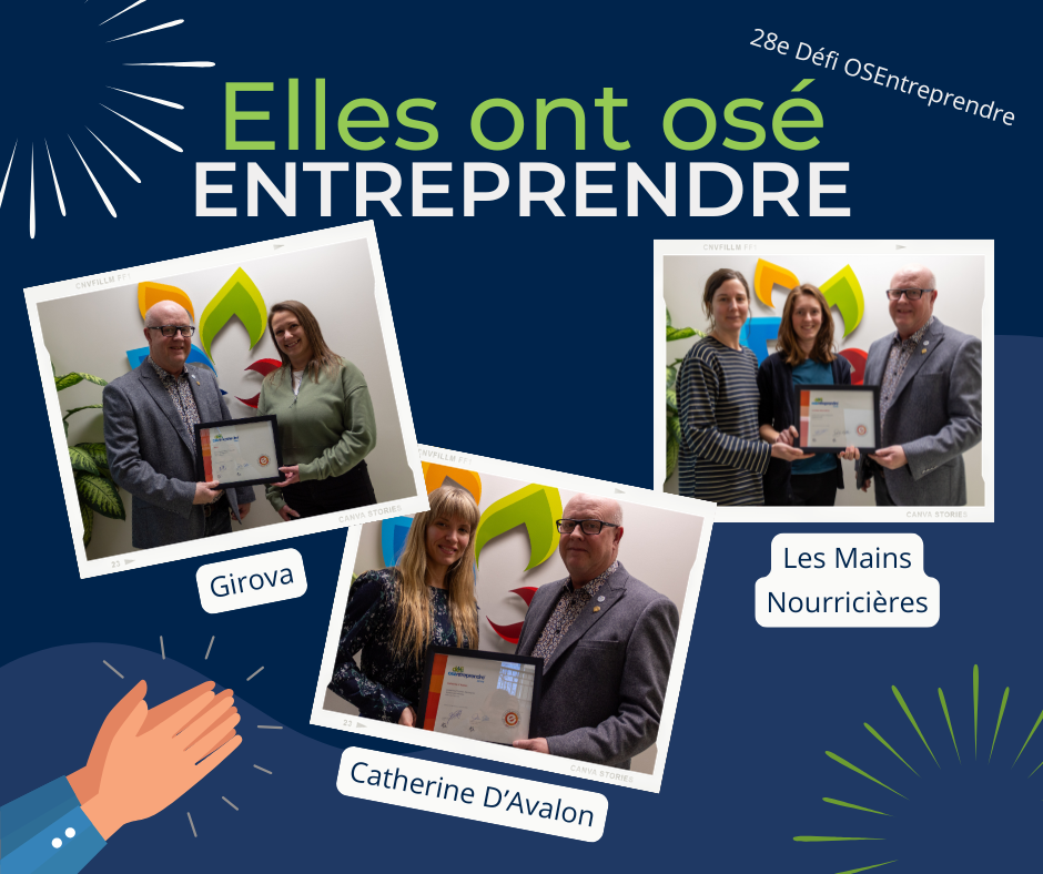 Dévoilement des lauréates de la Région des Sources au 28e Défi OSEntreprendre